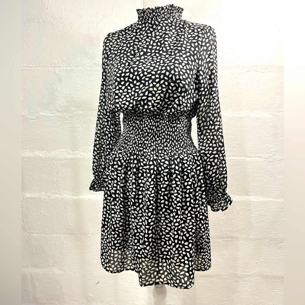 SHE + SKY PATTERN PRINT PULLOVER DRESS (a292)